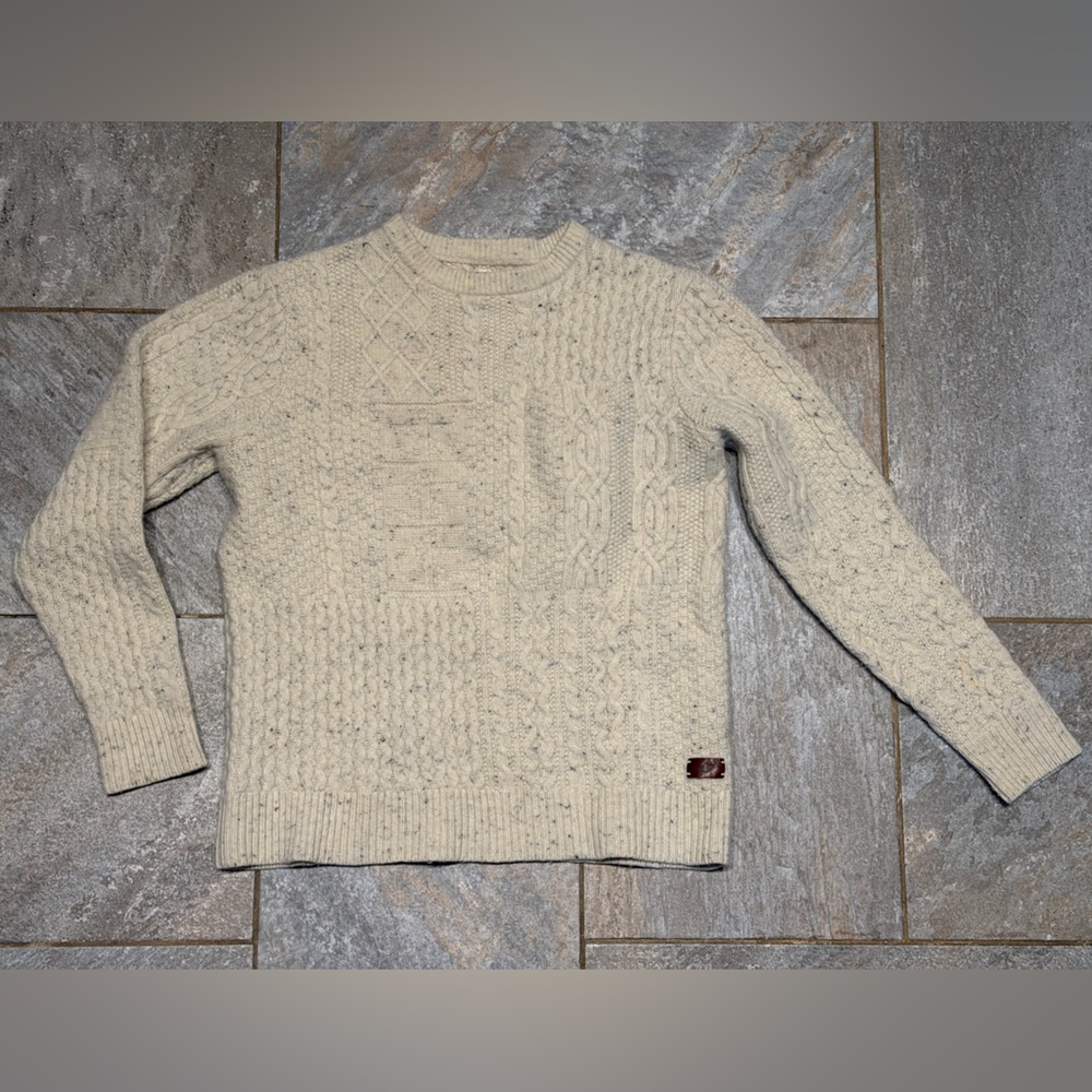 Dockers Women's Cream Cable Knit Sweater “vintage style”